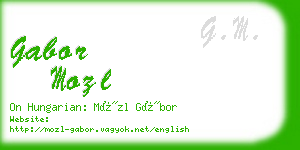 gabor mozl business card